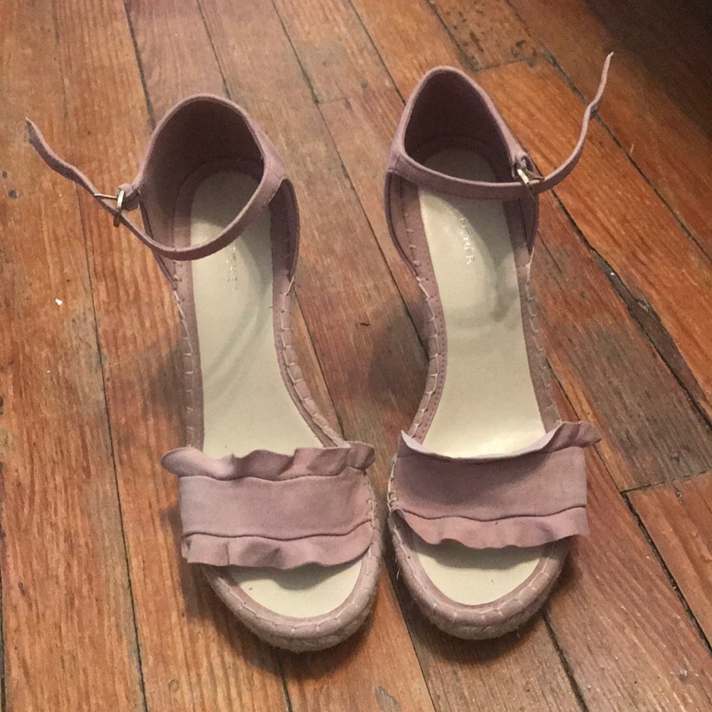 Marc Fisher Espadrille pink wedge sandals Size 11